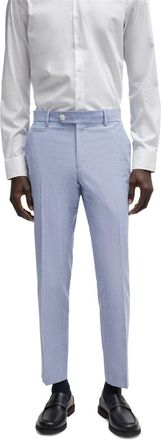 HUGO BOSS Mens Genius Slim Fit Trousers in Navy - Size Medium