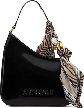 Just Cavalli Borsa a spalla con dettaglio a foulard - Nero