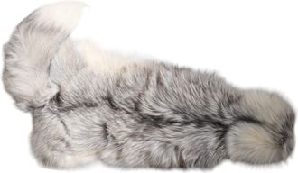 Dolce & Gabbana White Fox Fur Neck Wrap Warmer Winter Womens Scarf
