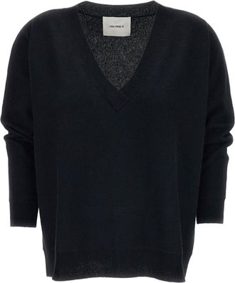Lisa Yang Black Kenny V-Neck Cashmere Sweater