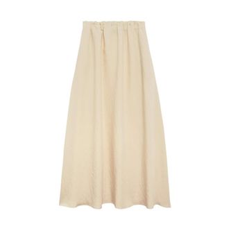 Alpha Studio Maxi Skirts, female, Beige, Size: XS Gonna Lunga C/Increspature