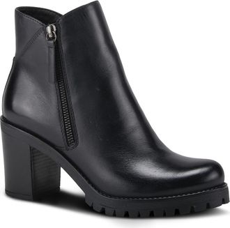 Spring Step Dealey Bootie in Black Leather at Nordstrom, Size 10.5-11Us