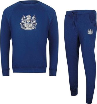 Aquascutum Heren Iconic Crest Crew Neck Trainingspak (Marineblauw)