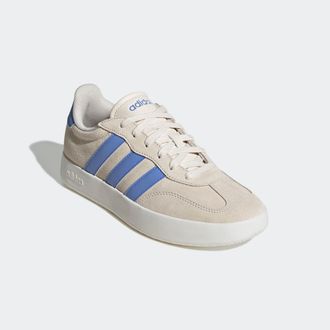 adidas Sneaker ADIDAS SPORTSWEAR BARREDA, Damen, Gr. 36, weiss (wonder wei&szlig;, blau fusion, sanftes wei&szlig;), Leder, Synthetik, Schuhe Sneaker, inspiriert vom Des