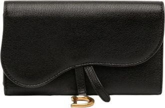 Dior Pre-owned Wallets, female, Black, Size: ONE SIZE Pre-owned Leather Wallet