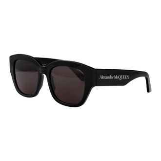 Alexander McQueen Sunglasses, female, Black, 55 MM, Stylish Sunglasses Am0451Sa