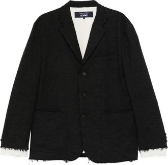 Comme Des Gar&ccedil;ons Blazer met enkele rij knopen en franje - Zwart