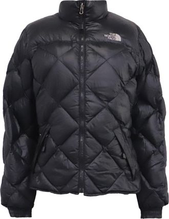The North Face Diamond Quilted Down Jacket in Black Nylon