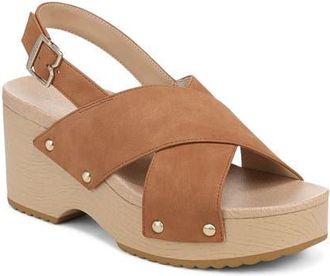 Dr. Scholls Weslee Slingback Platform Sandal in Honey at Nordstrom, Size 8.5