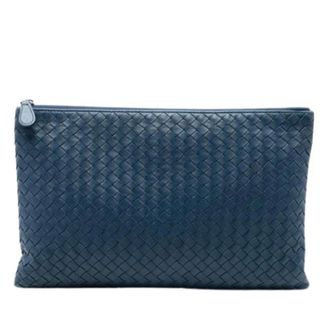 Bottega Veneta Pre-owned Clutches, female, Blue, Size: ONE SIZE Pre-owned Woven Clutch