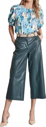 Tyler B&ouml;e Rebecca Pleather Crop Pants In Brunswick