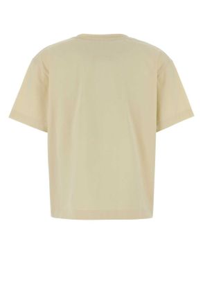 Alexander McQueen Womens Cream Cotton T-Shirt Gesso Tcottonrcotton
