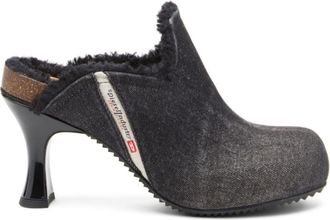 Diesel D-Woodstock 78mm denim mules - women - Cotton - 35.5 - Black
