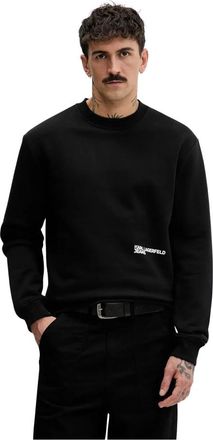 Karl Lagerfeld Crewneck Sweatshirt - Heren - Sweatshirts - Zwart - 2XL - Katoen - Hoodies & sweatvesten