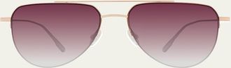 Barton Perreira McNair 55mm Titanium Aviator Sunglasses