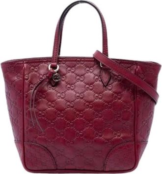 Gucci Pre-owned Bree Tote Bag - Dames - Vintage Shopper - Rood - ONE Size - Leer - Vintage