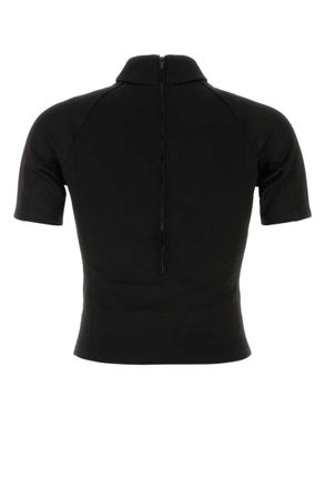 Gucci Black Mock Collar T-Shirt