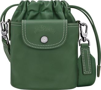 Longchamp Extra Small Le Pliage Xtra Leather Bucket Bag in British Green at Nordstrom