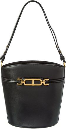 Tom Ford Logo Medium Leather Bucket Bag