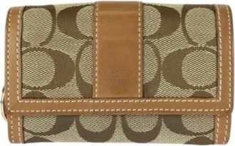 Coach Pre-owned Wallets, female, Brown, Size: ONE SIZE Pre-owned Canvas Wallet