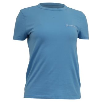 Jacquemus Le T-Shirt Brode Logo-Embroidered T-Shirt in Light Blue Cotton