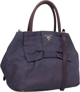 Prada Pre-owned Vintage Nylon Handtas - Dames - Vintage Handtas - Paars - ONE Size - Nylon - Vintage
