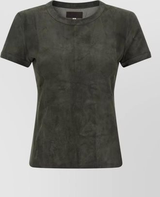 Stouls lamb leather stouls 05 suede short-sleeve t-shirt