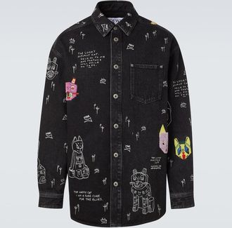 Loewe x Louis Wain embroidered denim overshirt