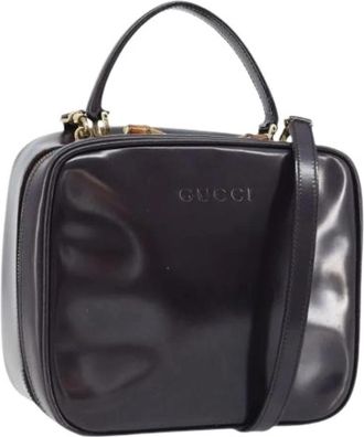 Gucci Pre-owned Vintage Handtas - Dames - Vintage Handtas - Paars - ONE Size - Leer - Vintage