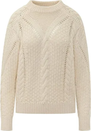Isabel Marant Cable-knit Pointelle-trim Sweater