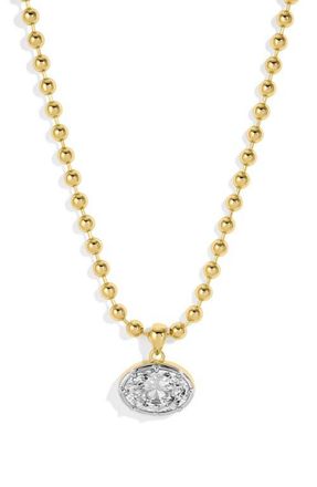 Lili Claspe Cleo Oval Pendant Necklace in Two Tone at Nordstrom