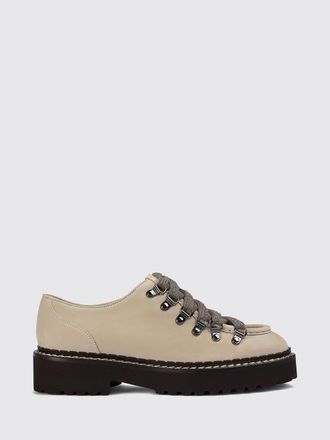 Doucal's Suede Leather Derby Shoes with Wool Interior and Serrated Sole