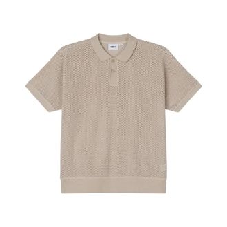 Obey Tops, Heren, Beige, L, Katoen, Saratoga Mesh Polo