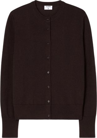Filippa K Merino Korte Cardigan - Dames - Vesten - Bruin - L - Wol - Truien & Vesten