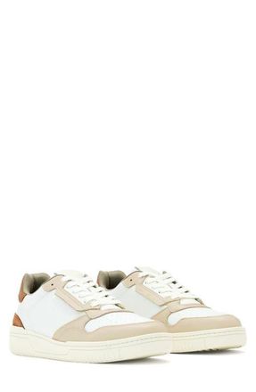 AllSaints Regan Low Top Sneaker in White/Yellow/Brown at Nordstrom, Size 13
