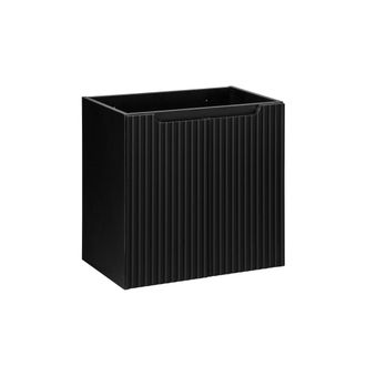 Petits Meubles Mueble bajo lavabo 60cm 2 puertas paneles de melamina y mdf negro