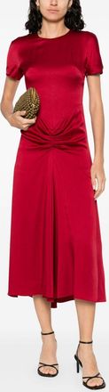Victoria Beckham Womens Red Crew Neck Dress - Size EU 34 (Womens)