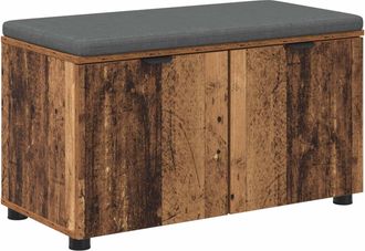 vidaXL Banco De Entrada Con Coj&iacute;n Madera Vieja 80 X 38 X 46 Cm Vidaxl