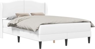 vidaXL Estructura De Cama Blanco 120 X 190 Cm Cuero Sint&eacute;tico Vidaxl