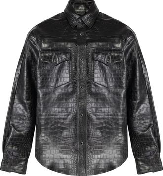 VETEMENTS Giacca-camicia goffrata - Nero