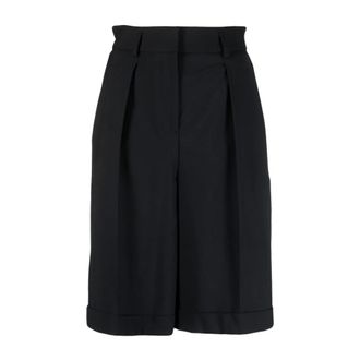 Lorena Antoniazzi Korte Broeken, Dames, Blauw, M, Wol, Bermuda Shorts
