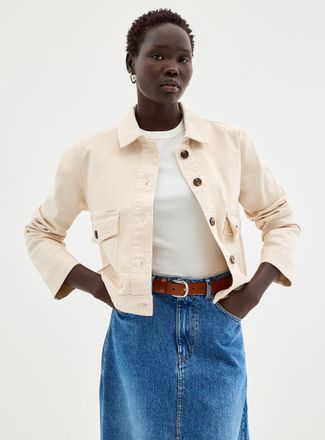 Contemporaine Womens Coloured denim cropped Blazer Jacket