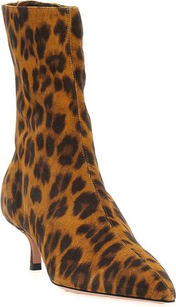 Aquazzura Womens Multicolor Suede Leather Ankle Boots