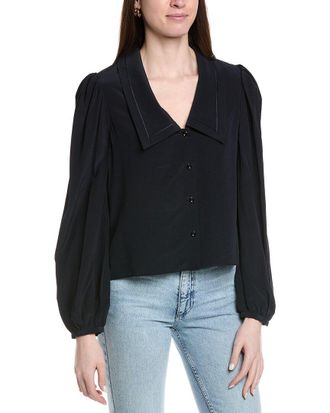 Frame Denim The Sailor Silk Blouse