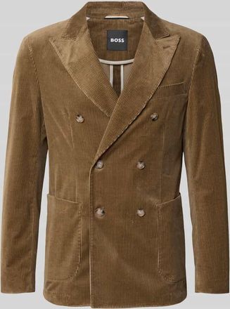 HUGO BOSS Slim Fit Sakko aus Baumwoll-Mix Modell HANRY in Schlamm, Größe 102