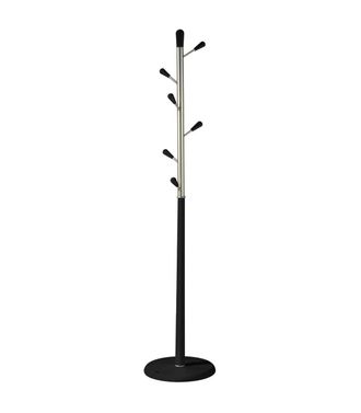 HERDASA Herdasa - Perchero Moderno Mod. 413 Herrajes En Cromo Satinado Lacado Negro, 190 Cm(alto)37 Cm(ancho)37 Cm(largo)