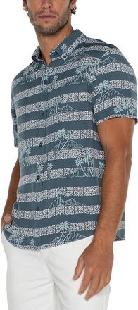 Liverpool L.A. Shirt Mens L Green Cotton Short Sleeve Button Down ERK525