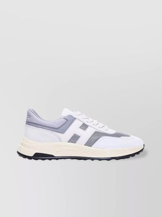 Hogan lightweight leather sneakers mesh panels