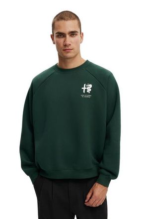 Cotton On Mens Box Fit Alfa Romeo Sweater in Lcn Alf Pineneedle Green at Nordstrom, Size Xx-Large