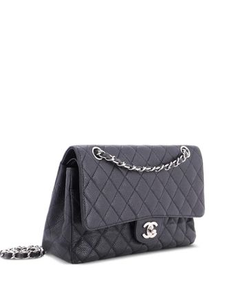 Chanel Classic Double Flap Bag Quilted Caviar Medium shoulder bag - Nero